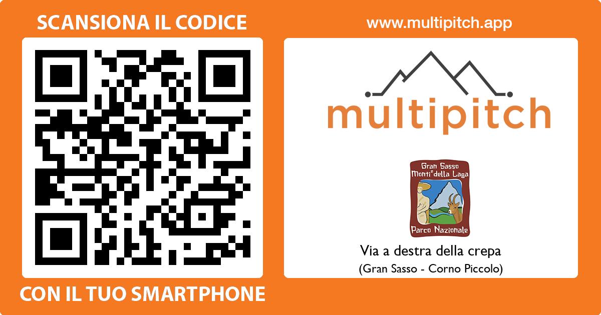 E’ una via classica del Corno Piccolo. La via sale per fessure e diedri e non è intuitivo il percorso; necessita un po’ di esperienza alpinistica. Le protezioni sono poche e spesso vanno rinforzate. La roccia è buona tranne che in alcuni tratti erbosi. Le soste sono tutte attrezzate ma anche queste